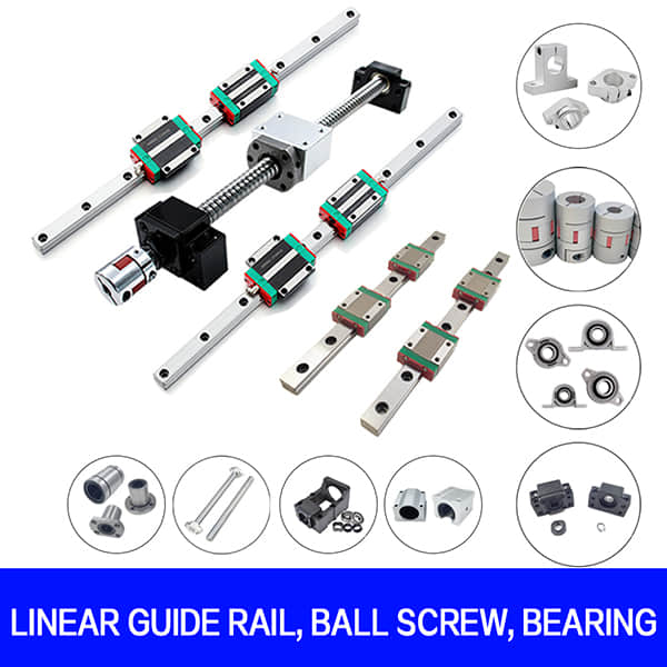 Linear guide rail, ball screw, bearing