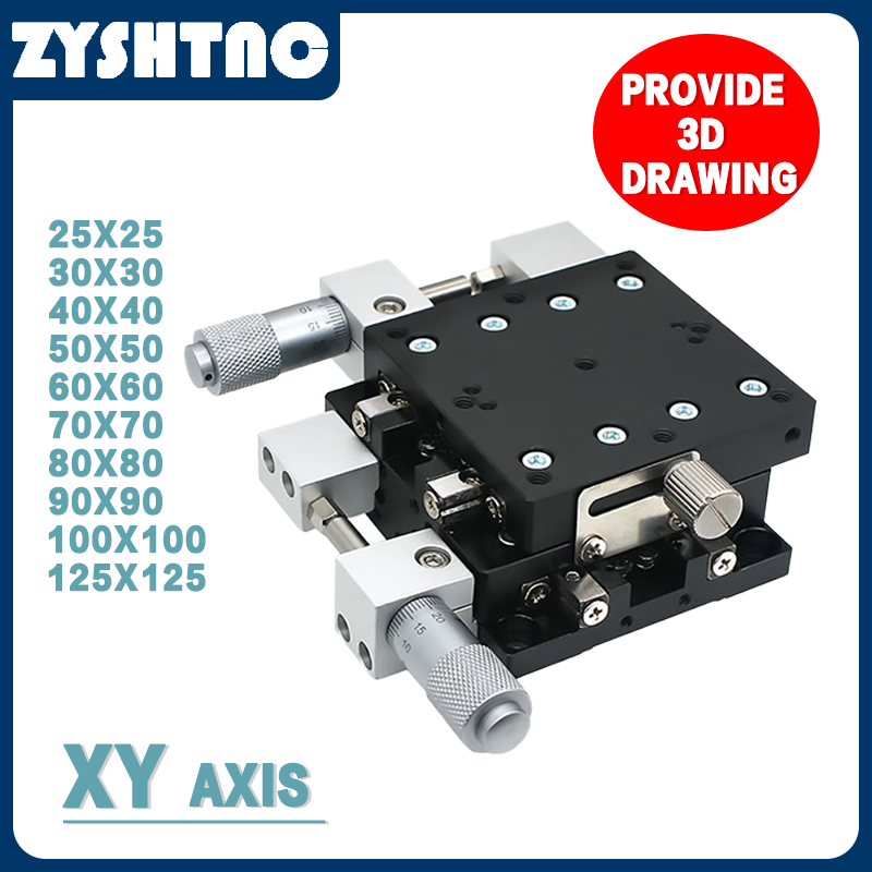 XY axis displacement platform fine adjustment precision slide table LY40/50/60/80 optical worktable