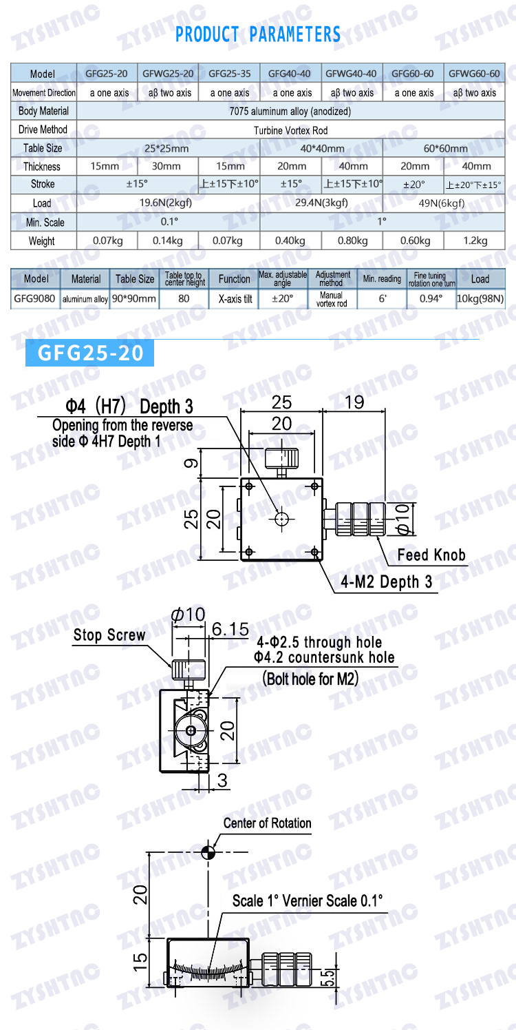 X axis XY axis manual angle measuring slide table GFG25/40/60/80 angle tilting slide table GFX X axis XY axis manual angle measuring slide table GFG25/40/60/80 angle tilting slide table GFX