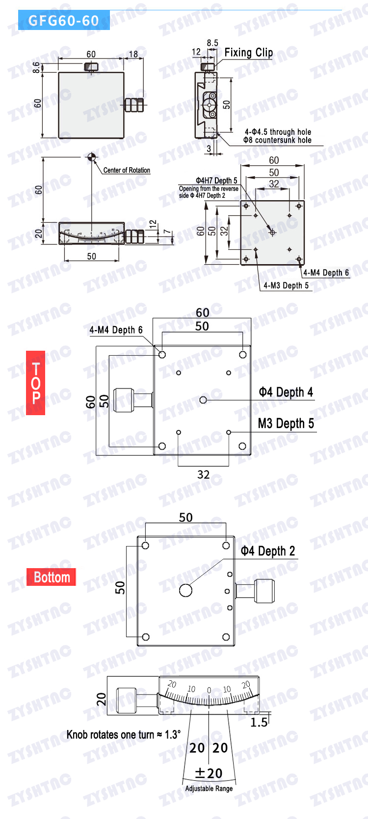 X axis XY axis manual angle measuring slide table GFG25/40/60/80 angle tilting slide table GFX X axis XY axis manual angle measuring slide table GFG25/40/60/80 angle tilting slide table GFX