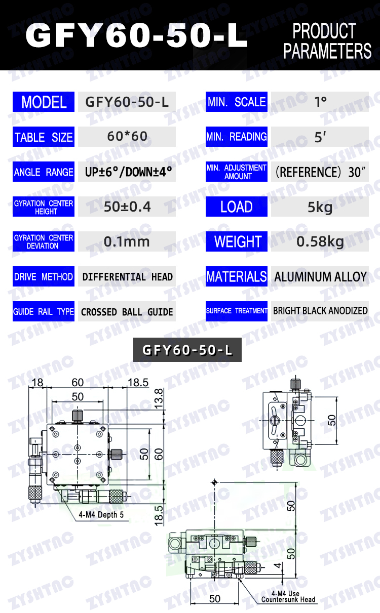 X axis XY axis manual angle measuring slide table GFG25/40/60/80 angle tilting slide table GFX X axis XY axis manual angle measuring slide table GFG25/40/60/80 angle tilting slide table GFX