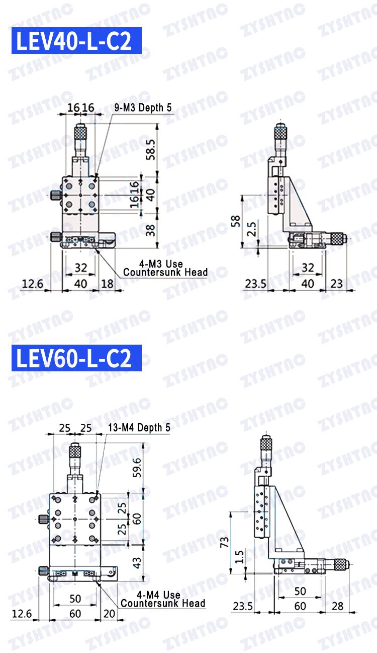 Z Axis Manual Displacement Vertical lift fine tuning platform Cross Roller Guide Linear Stage LV60 Z Axis Manual Displacement Vertical lift fine tuning platform Cross Roller Guide Linear Stage LV60