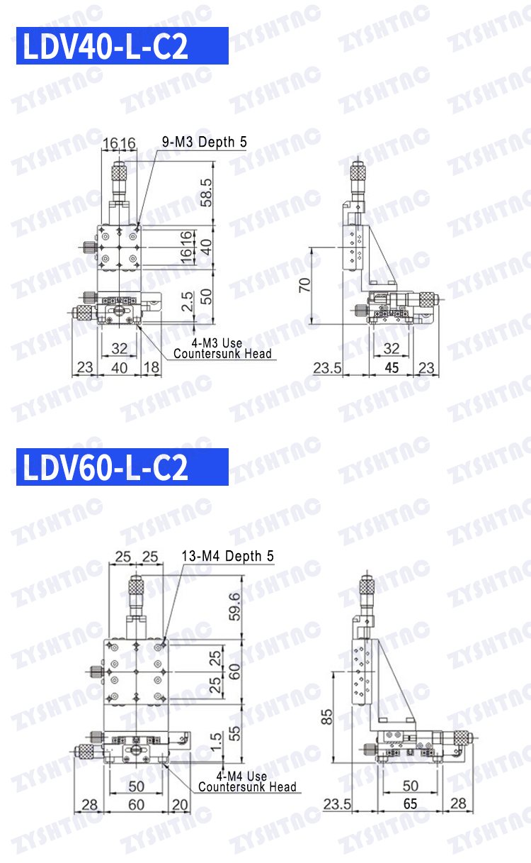 Z Axis Manual Displacement Vertical lift fine tuning platform Cross Roller Guide Linear Stage LV60 Z Axis Manual Displacement Vertical lift fine tuning platform Cross Roller Guide Linear Stage LV60