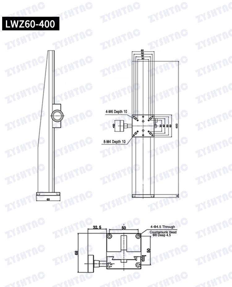 Z-axis manual vertical lifting platform LWZ25 40 60-L50 100 150 200 dovetail gear rack sliding table Z-axis manual vertical lifting platform LWZ25 40 60-L50 100 150 200 dovetail gear rack sliding table