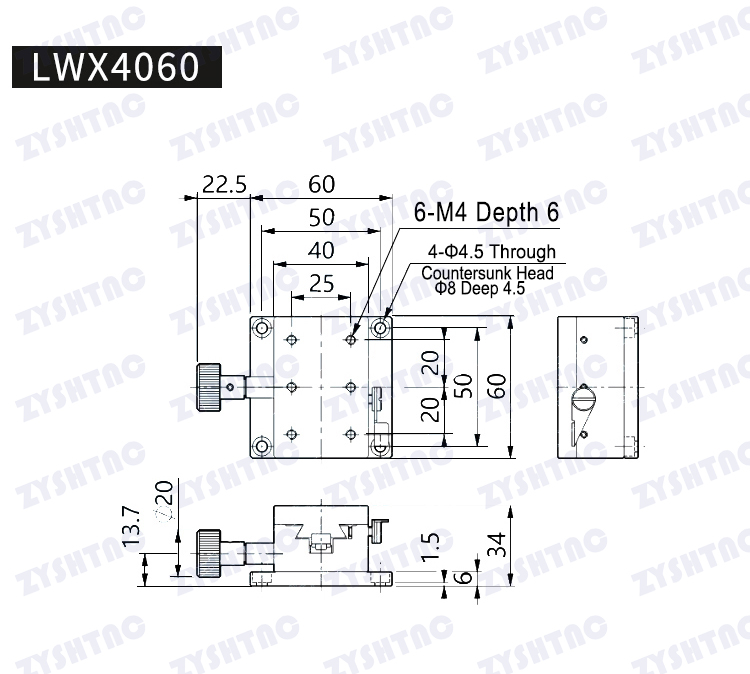 X-axis LWX4040/4060/4090 dovetail table precision rack dovetail groove sliding table X-axis LWX4040/4060/4090 dovetail table precision rack dovetail groove sliding table