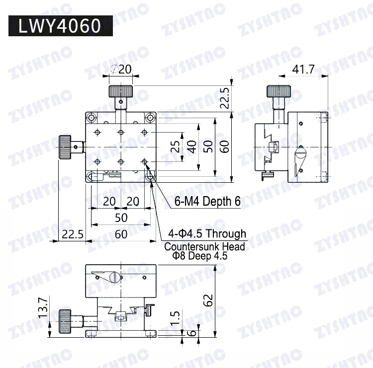 XY axis LWY4040/4060/4090 dovetail table precision rack dovetail groove sliding table XY axis LWY4040/4060/4090 dovetail table precision rack dovetail groove sliding table