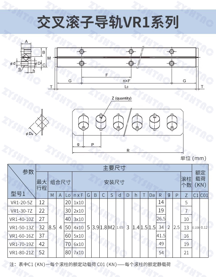 VR1 Cross roller guide VR1 Cross roller guide