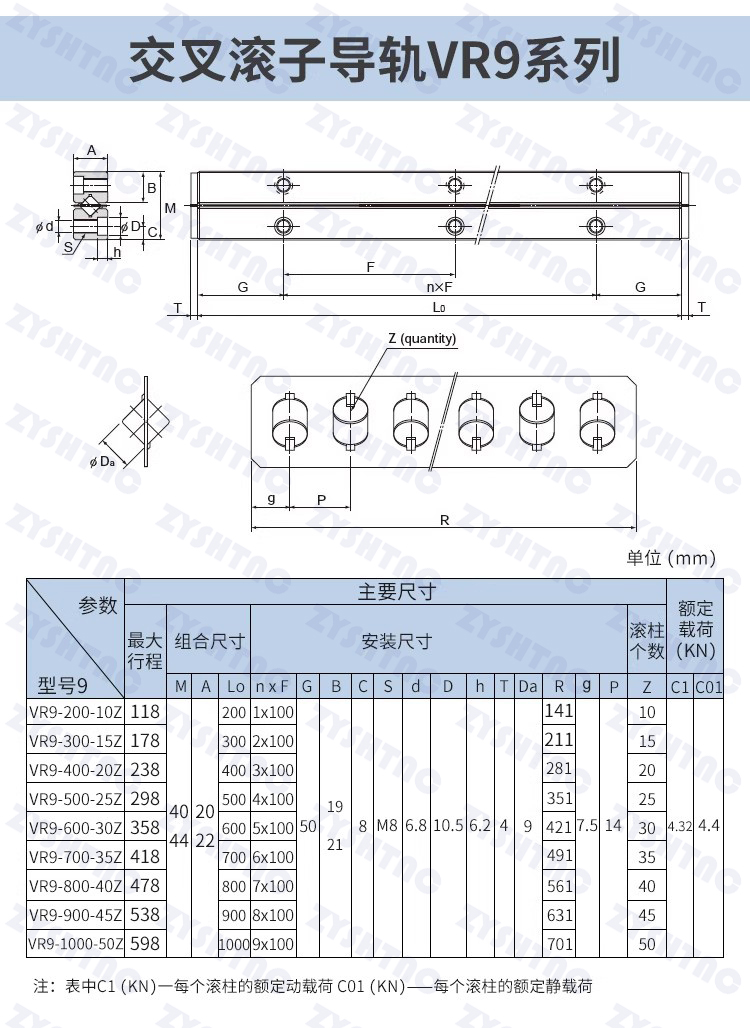 High-precision and low noise VR9-200/300/400/500/600 cross guide rail can replace THK/IKO ICK CRV VR High-precision and low noise VR9-200/300/400/500/600 cross guide rail can replace THK/IKO ICK CRV VR