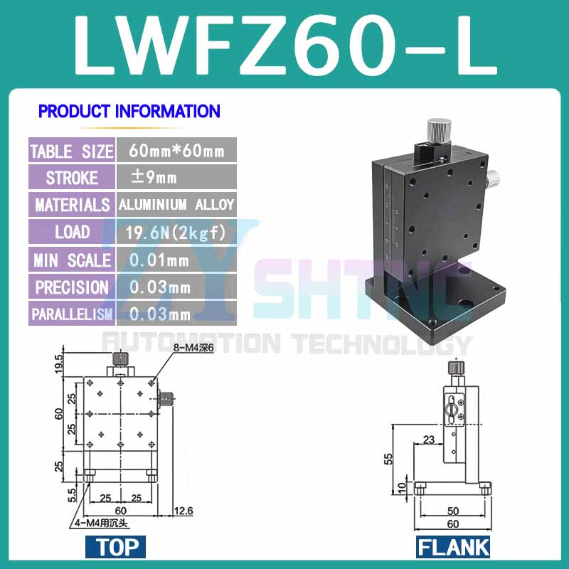 XYZR Axis 25/40/60 Dovetail groove Manual Platform Rack Pinion Drive high precision knob Slide Table