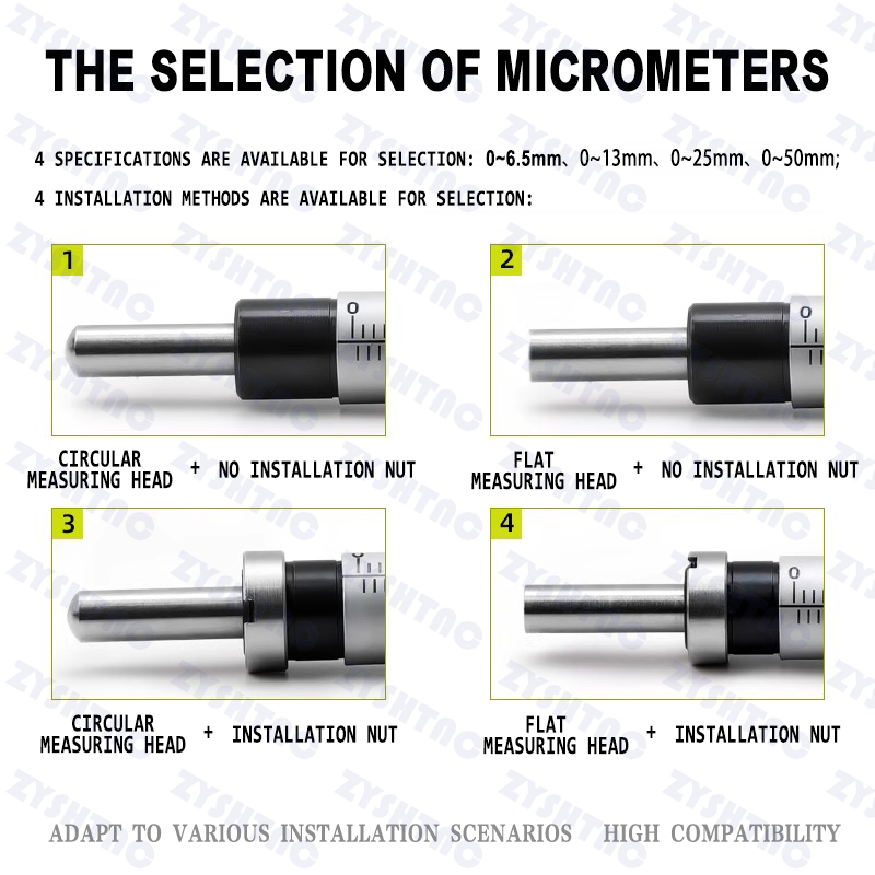 Differential head precision micrometer micrometer 0-6.5-13-25 micrometer head flat/round Differential head precision micrometer micrometer 0-6.5-13-25 micrometer head flat/round