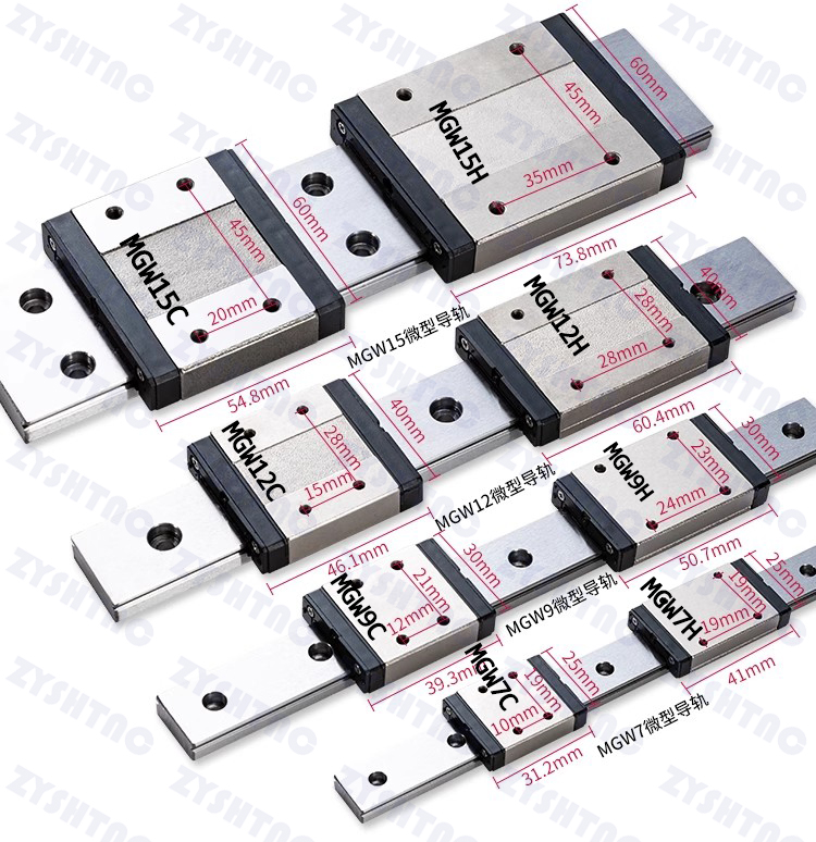 MGW9C MGW9H linear guide rail Customizable stainless steel Micro linear guide rail slider rail MGW9C MGW9H linear guide rail Customizable stainless steel Micro linear guide rail slider rail