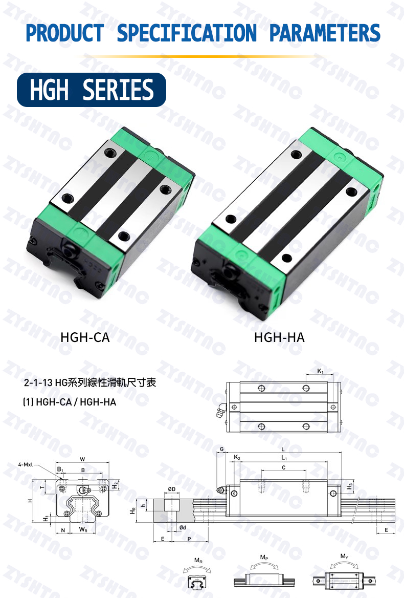 HGH25CA HGH25HA Linear guide slider sliding rail Customizable length can replace THK HIWIN
