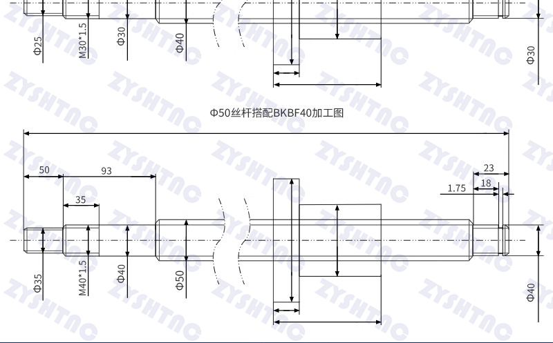 Precision ball screw nut CNC engraving machine slide module set for lifting 1605/2005/2505/3210
